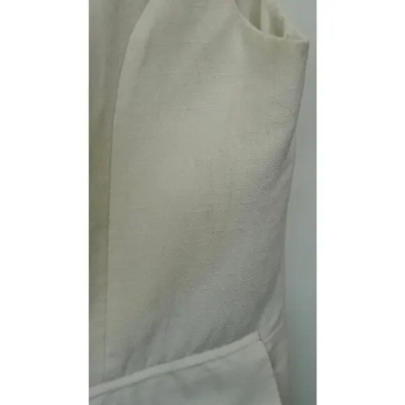 Endless Rose Off White Linen Oversized Vest Blazer Sz M - Picture 8 of 9
